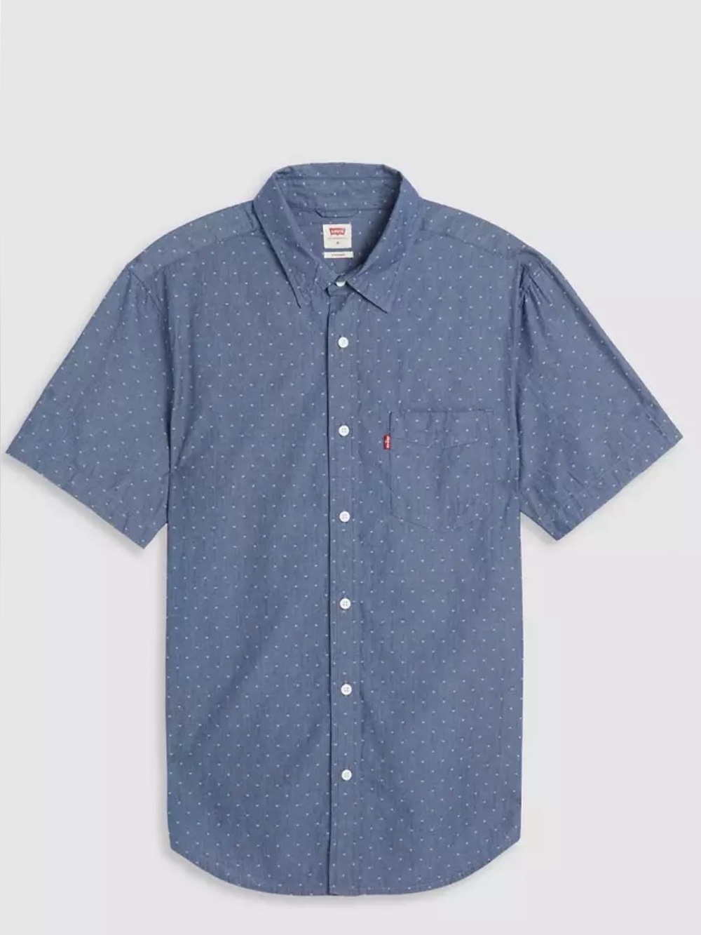 NWT Levi’s Men’s Normand Indigo Dobby Short Sleeve Button-Down Shirt – M
